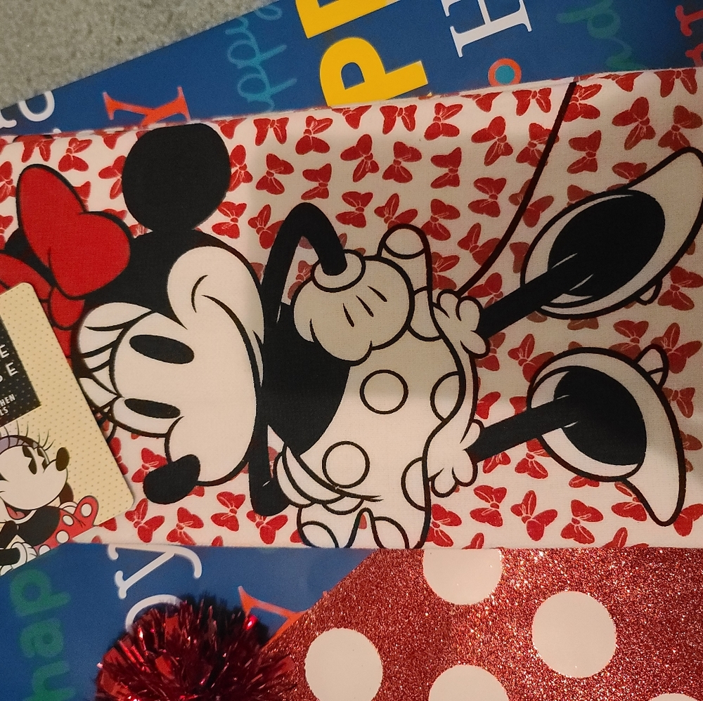 🆕 Disney Minnie Mouse Kitchen Tea Towel Set of 2